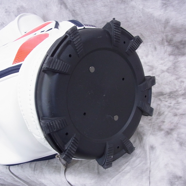 実際に弊社で買取させて頂いた★Le coq sportif/ルコック キャディバッグ XQQ1196GP ホワイト/レッドの画像 2枚目