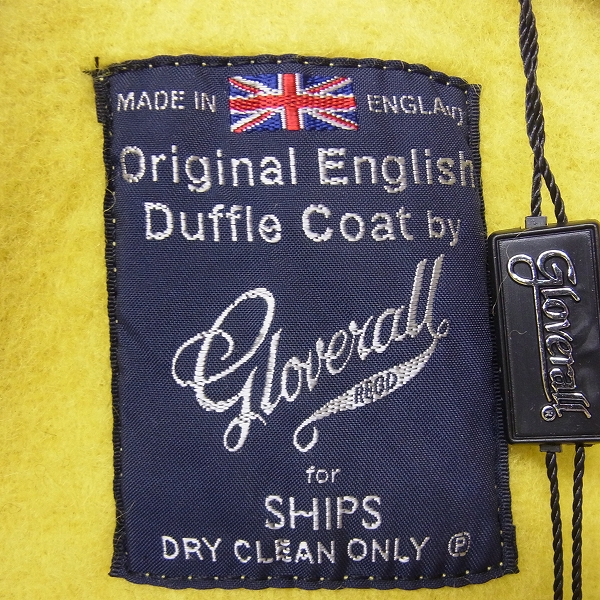 実際に弊社で買取させて頂いた【未使用品】GLOVERALL×SHIPS/グローバーオール×シップス 別注品 ダッフルコート SHORT MONTY/ショートモンティ イエロー/40の画像 3枚目