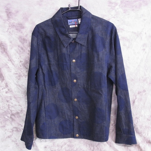 実際に弊社で買取させて頂いたBLUEBLUE JAPAN/ブルーブルー 日本製 水玉 長袖デニムシャツ/XL