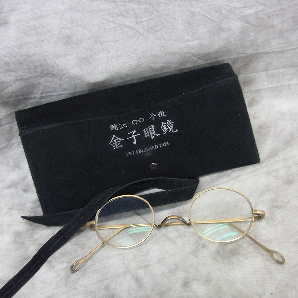 【希少】井戸多美男 T416 アンティークシルバー 金子眼鏡 手造 ラウンド