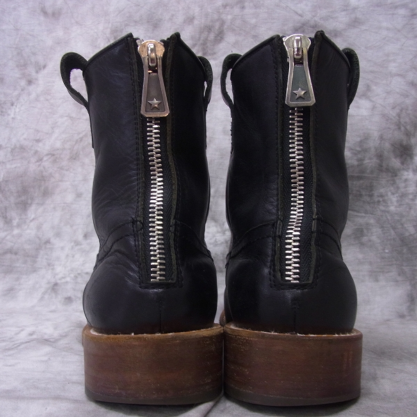 実際に弊社で買取させて頂いたM/エム leather back zip pecos boots ペコスブーツ/8の画像 1枚目