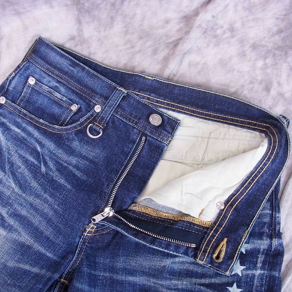 実際に弊社で買取させて頂いたuniform experiment/ユニフォームエクスペリメント 16SS SLIM-FIT STRETCH DAMAGED JEANS デニムパンツ UE-160066/28の画像 2枚目