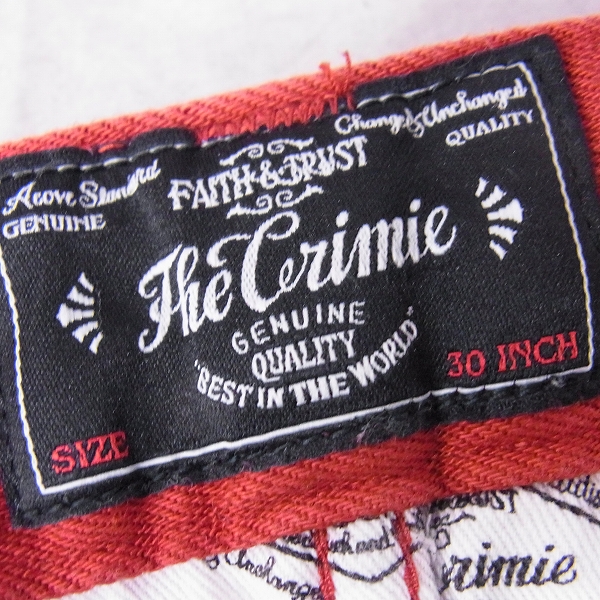 実際に弊社で買取させて頂いたCRIMIE/クライミー ストレート/ストレッチカラーパンツ/30の画像 4枚目