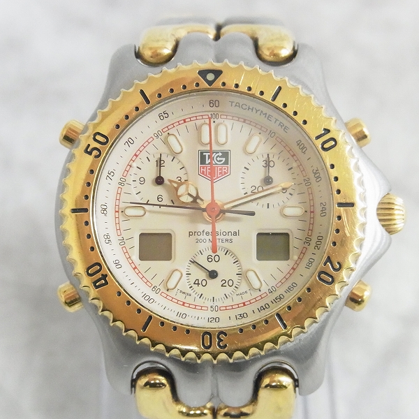 実際に弊社で買取させて頂いたTAG HEUER/タグホイヤー セナモデル クロノグラフ CG1123-0【動作未確認】