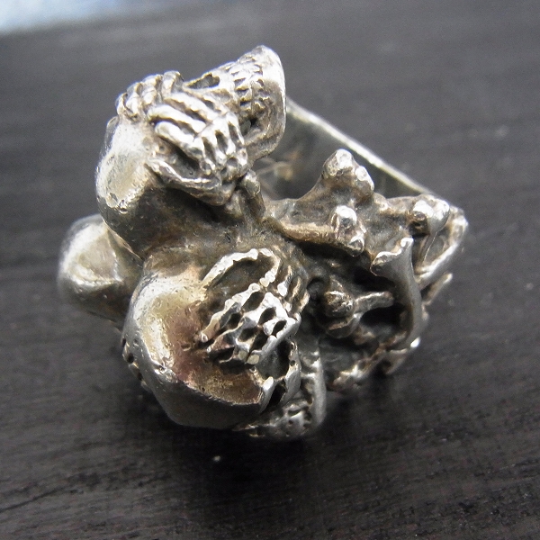 実際に弊社で買取させて頂いたCRAZY PIG/クレイジーピッグ スリーワイズスカルリング/14.5号