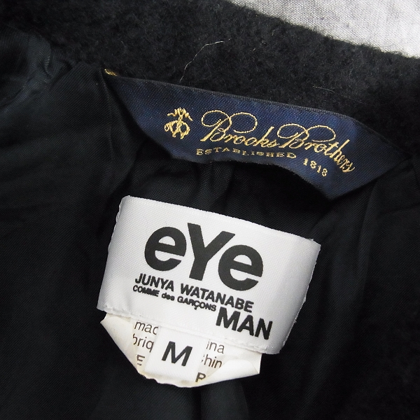 実際に弊社で買取させて頂いたeye JUNYA WATANABE MAN×Brooks Brothers 3Bウールジャケット WH-J902/Mの画像 2枚目
