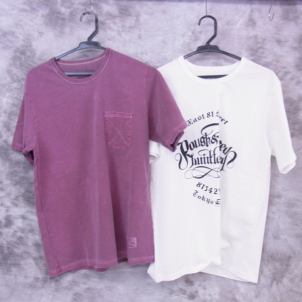 実際に弊社で買取させて頂いたROUGH AND RUGGED/ラフアンドラゲッド ロゴプリント/胸ポケット Tシャツ /M/L 2点セット