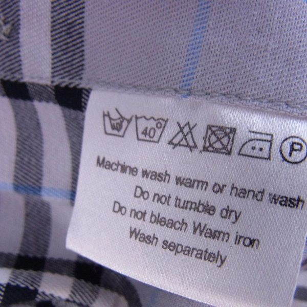 実際に弊社で買取させて頂いたBURBERRY LONDON/バーバリーロンドン 刺繍 チェック柄長袖シャツ/Mの画像 4枚目