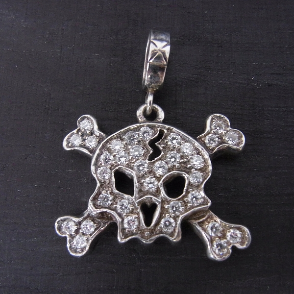 実際に弊社で買取させて頂いたLoree Rodkin/ローリーロドキン フラットパヴェ スカルペンダントの画像 1枚目