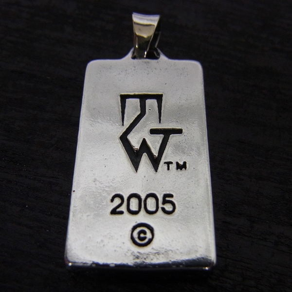 実際に弊社で買取させて頂いたTRAVIS WALKER/トラヴィスワーカー ライセンスプレートペンダント/I LOVE SKULL/エングレの画像 1枚目