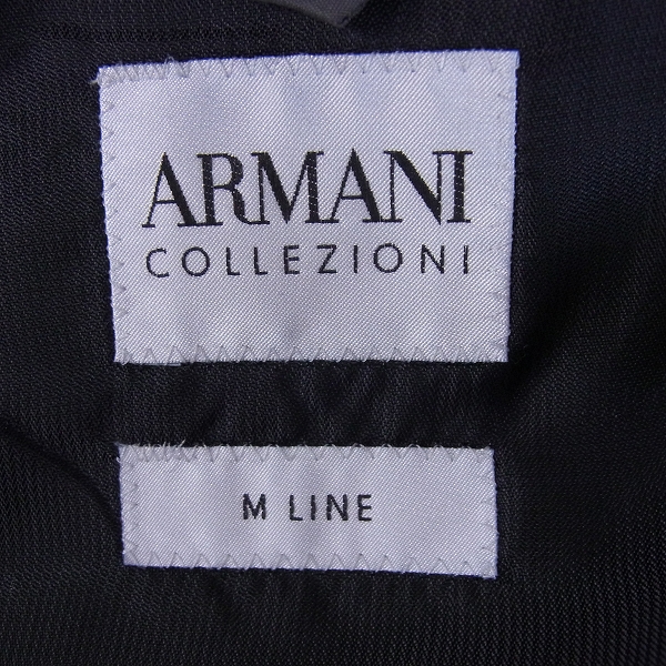 実際に弊社で買取させて頂いたARMANI COLLEZIONI/アルマーニ コレツィオーニ M LINE ストライプ セットアップスーツ 50の画像 2枚目