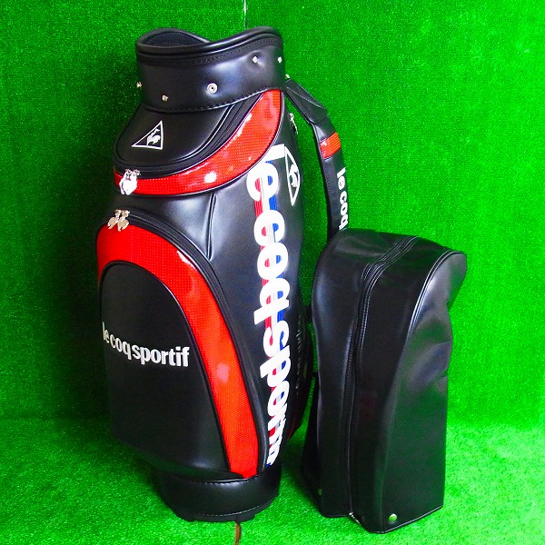 実際に弊社で買取させて頂いた【未使用】★Le coq sportif/ルコック キャディバッグ QQ1230 ブラックの画像 1枚目