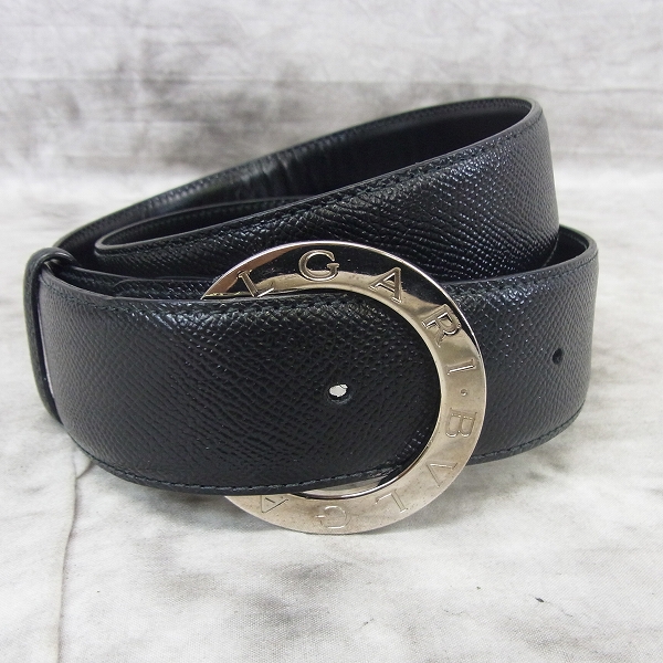 実際に弊社で買取させて頂いたBVLGARI/ブルガリ ラウンドバックルレザーベルト 110/44