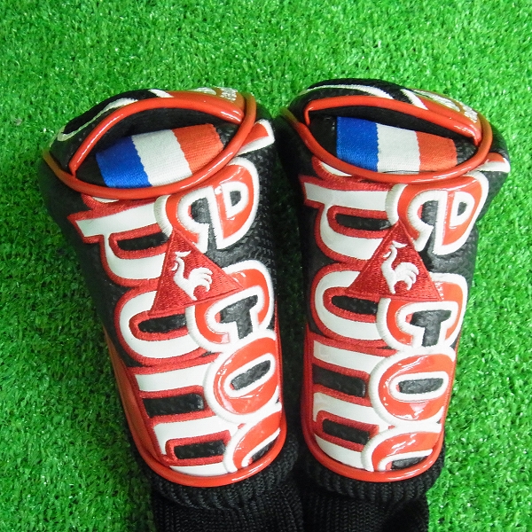 実際に弊社で買取させて頂いたLe coq sportif/ルコック ヘッドカバー2点セット QQ4308 ユーティリティ用 ブラックの画像 2枚目