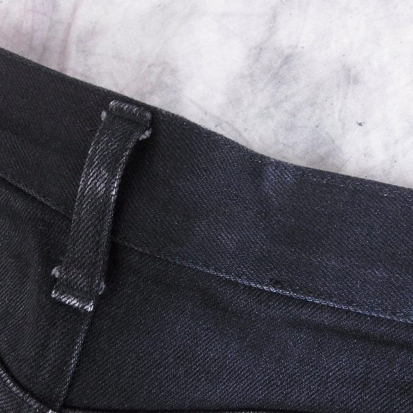実際に弊社で買取させて頂いたLITHIUM HOMME/リチウムオム ストレッチ ブラックデニムパンツ 30の画像 6枚目