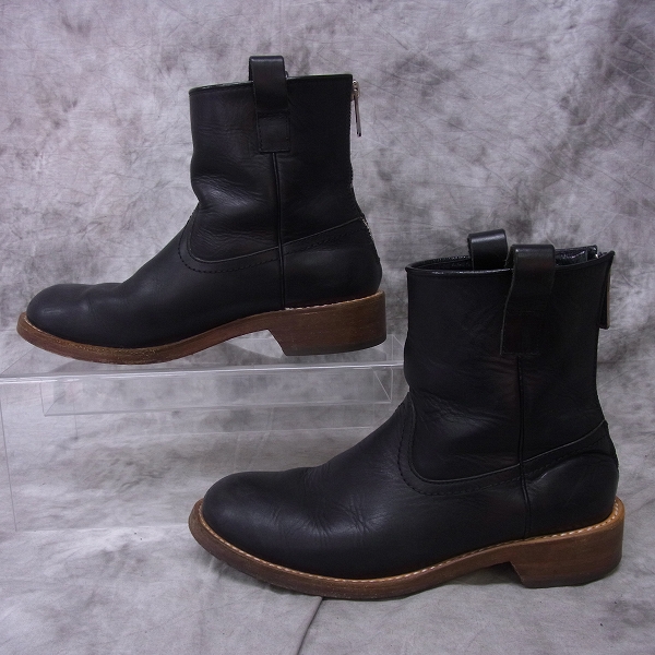 実際に弊社で買取させて頂いたM/エム leather back zip pecos boots ペコスブーツ/8の画像 3枚目