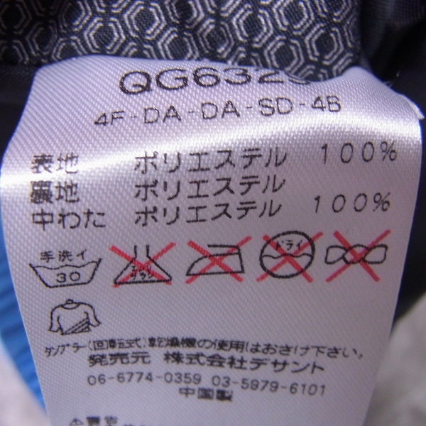 実際に弊社で買取させて頂いたle coq sportif /ルコックスポルティフ ゴルフウェア ジップアップ 中綿ジャケット　ブルー/Lの画像 3枚目