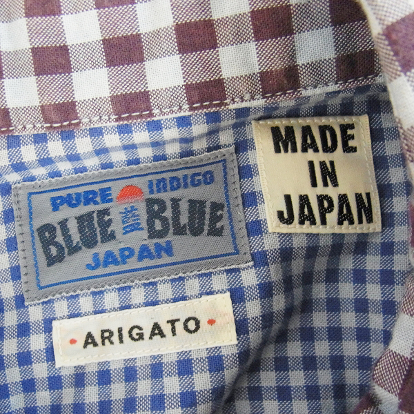 実際に弊社で買取させて頂いたBLUE BLUE/ブルーブルー 切替 チェックシャツ/2 の画像 2枚目