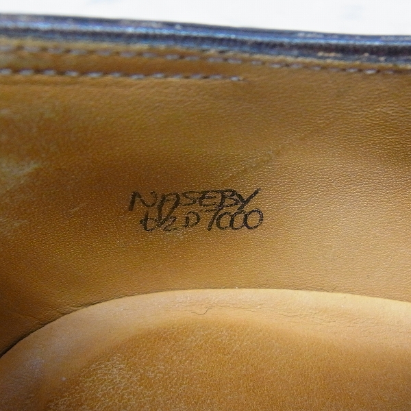 実際に弊社で買取させて頂いたJOHN LOBB/ジョンロブ NASEBY ダブルモンクストラップ ラスト7000  純正シューツリー付き ブラウン/6.5Dの画像 5枚目