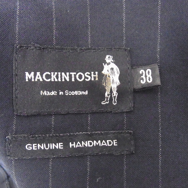 実際に弊社で買取させて頂いたMACKINTOSH/マッキントッシュ Ｇｅｎｕｉｎｅ　Ｈａｎｄｍａｄｅ ウール コート ブラック/38の画像 2枚目