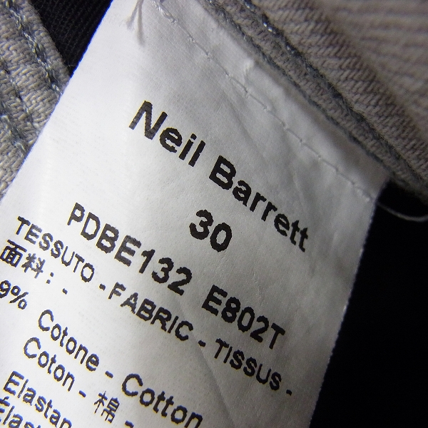 実際に弊社で買取させて頂いたNeil Barrett/ニールバレット スキニーフィット レギュラーライズ デニムパンツ/30の画像 8枚目