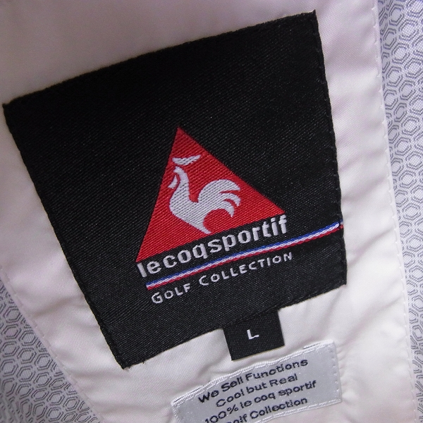実際に弊社で買取させて頂いたle coq sportif /ルコックスポルティフ ゴルフウェア ジップアップ 中綿ジャケット　ホワイト/Lの画像 2枚目
