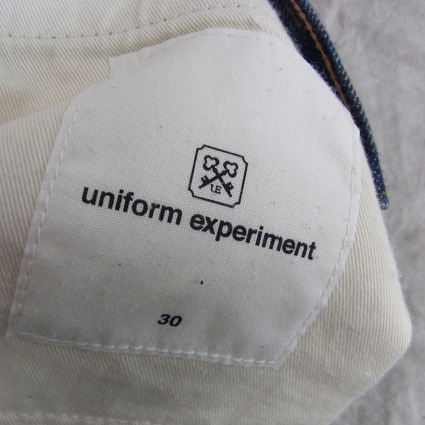 実際に弊社で買取させて頂いたuniform experiment SOPH./ソフ/ソフネット パッチワークデニム RECONSTRUCTED SLIMーFIT/30の画像 3枚目