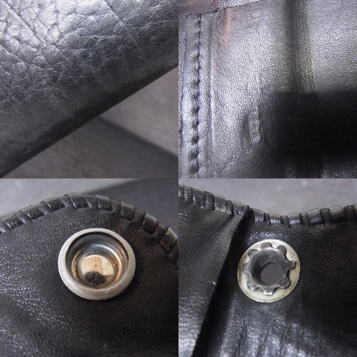 実際に弊社で買取させて頂いたA&G/エーアンドジー クロススティングレイインレイ ロングウォレット グロメット付 の画像 7枚目