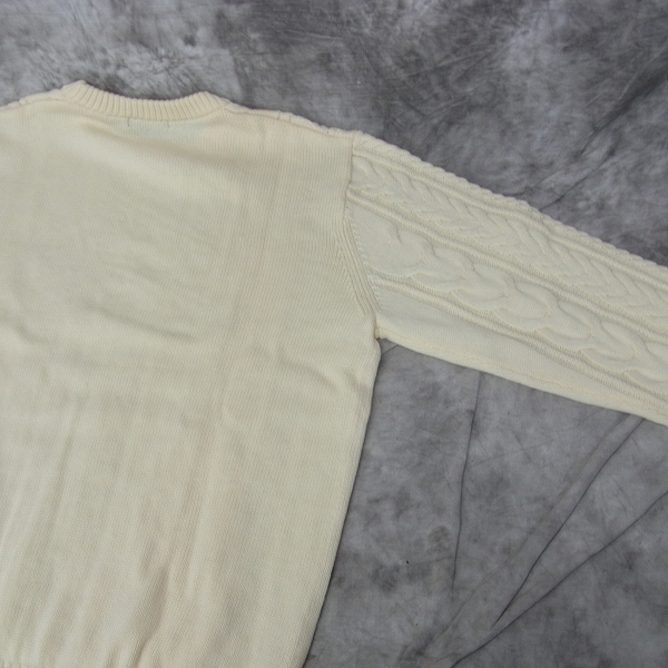 実際に弊社で買取させて頂いた【未使用】BURBERRY LONDON/バーバリー ロンドン ゴルフウェア 長袖セーター ホワイト/Lの画像 3枚目