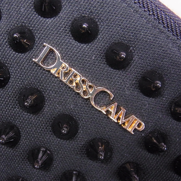 実際に弊社で買取させて頂いたDRESSCAMP/ドレスキャンプ ラウンドジップ クラッチバッグ ブラックスタッズの画像 2枚目