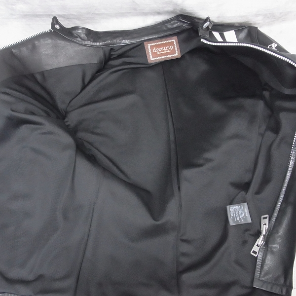 実際に弊社で買取させて頂いたdrestrip/ドレストリップ カウレザーライダース/ジャケット/1の画像 3枚目