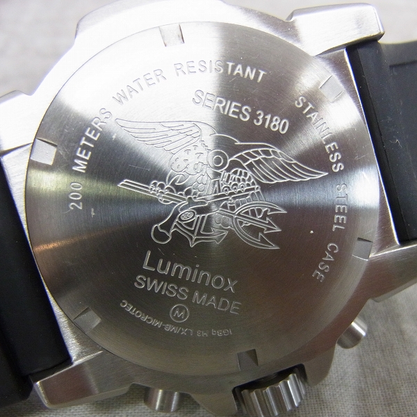 実際に弊社で買取させて頂いたLUMINOX/ルミノックス クロノグラフ 腕時計 ネイビーシールズ 3180 の画像 3枚目