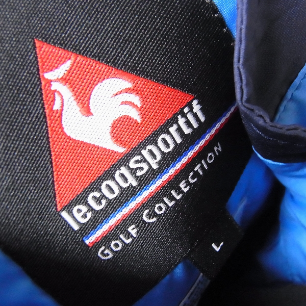 実際に弊社で買取させて頂いたle coq sportif /ルコックスポルティフ ゴルフウェア ジップアップ 中綿ジャケット　ブルー/Lの画像 2枚目