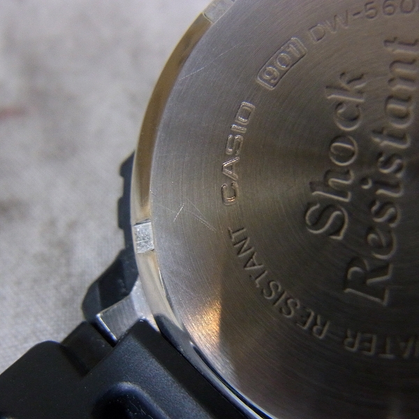 実際に弊社で買取させて頂いたG-SHOCK/Gショック 94年/SPEEDモデル 200M表記 DW-5600C-1Vの画像 8枚目