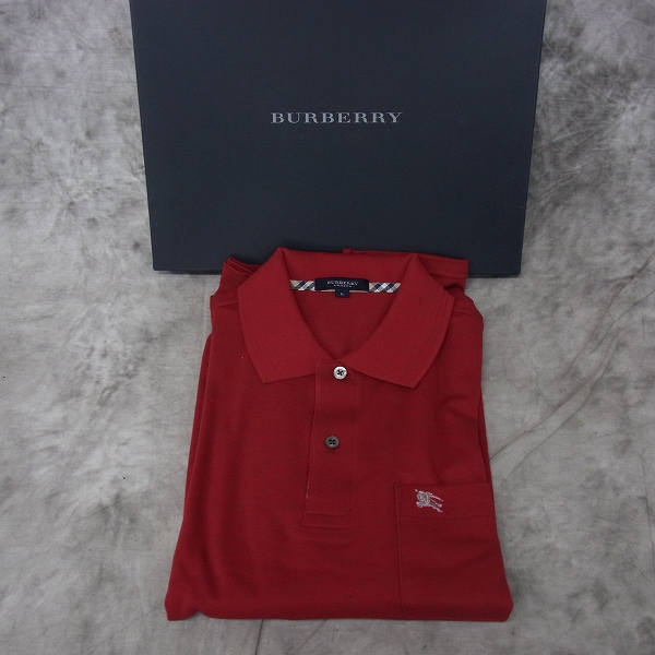 実際に弊社で買取させて頂いた【未使用】BURBERRY LONDON/バーバリー ロンドン ゴルフウェア 長袖ポロシャツ/L