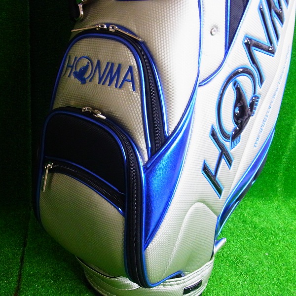 実際に弊社で買取させて頂いた★HONMA/ホンマ キャディバッグ CB-3014 5分割 シルバーの画像 4枚目