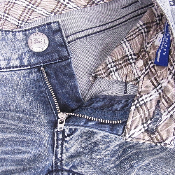 実際に弊社で買取させて頂いたBURBERRY BLUE LABEL/バーバリーブルーレーベル デニムスキニーパンツ/38の画像 2枚目