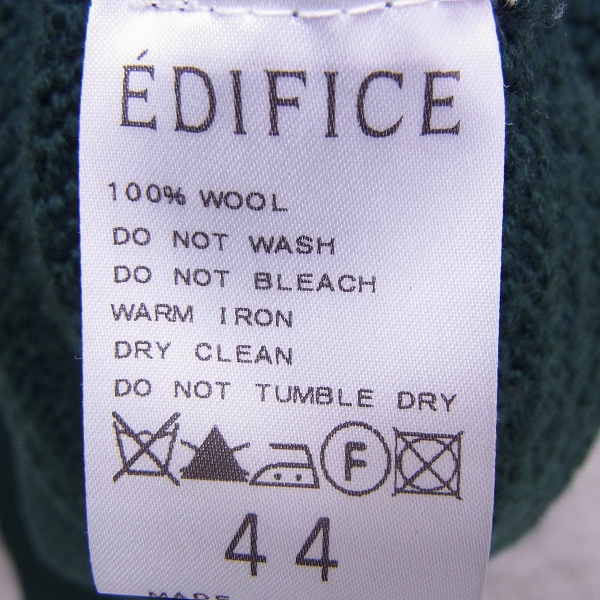 実際に弊社で買取させて頂いたEDIFICE/エディフィス タートルネック ニットセーター グリーン サイズ：44の画像 3枚目