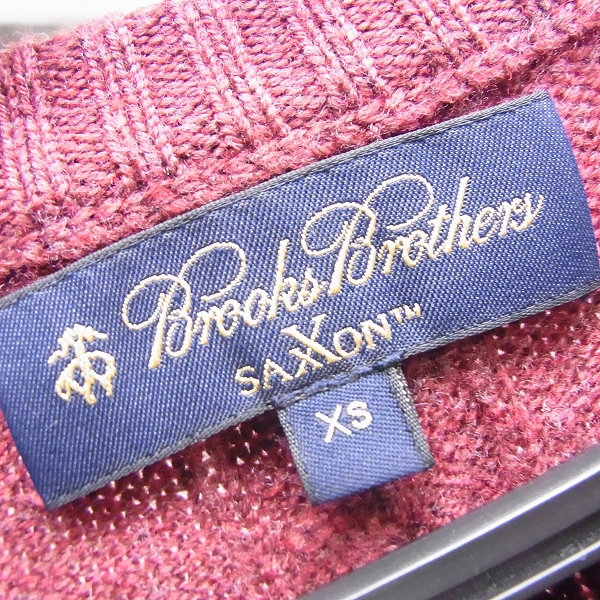 実際に弊社で買取させて頂いたBROOKS BROTHERS/ブルックスブラザーズ SAXXON ウール ケーブルニット XSの画像 2枚目