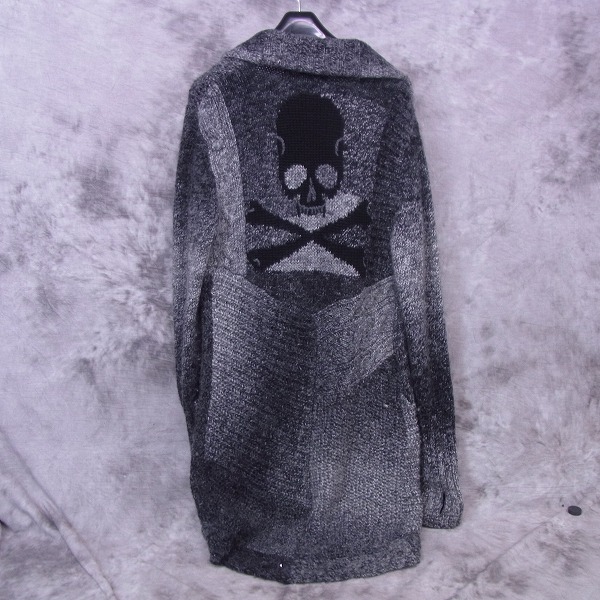 実際に弊社で買取させて頂いたROEN/ロエン back-skull/バッグスカル knit coat/ニット コート /46 の画像 1枚目