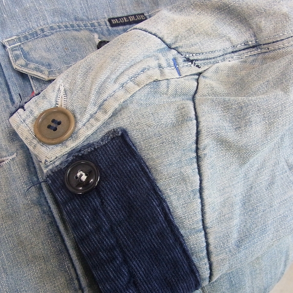 実際に弊社で買取させて頂いたBLUE BLUE/ブルーブルー フード付 中綿デニムジャケット /3の画像 3枚目
