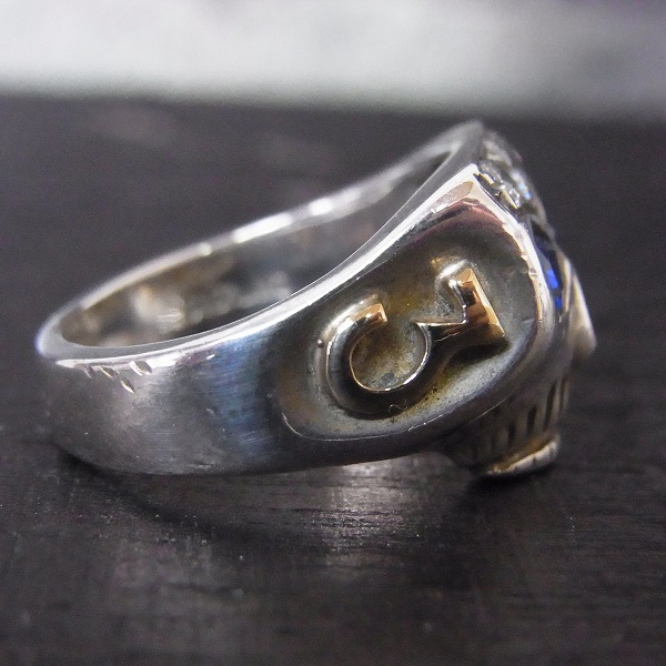 実際に弊社で買取させて頂いたFLASH POINT/フラッシュポイント ジムスカルリング サファイア/C-MAG 14号 の画像 3枚目