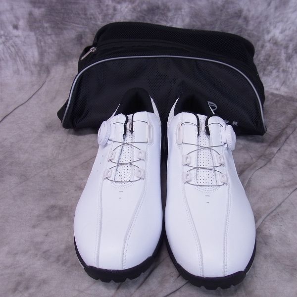実際に弊社で買取させて頂いた【未使用】MIZUNO/ミズノ ゴルフシューズ ネクスライト 002ボア ダイヤル式/51GM152691/ホワイト×ブラック/25.5cm/3Eの画像 7枚目