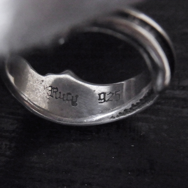 実際に弊社で買取させて頂いたRavish Rucy/ラビッシュルーシー　Glass Line Ring S/グラスラインリングS ラットレースゴシックライン/10.5号の画像 3枚目