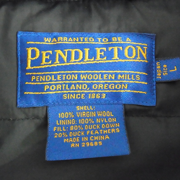 実際に弊社で買取させて頂いたPENDLETON/ペンドルトン ネイティブ柄 ダウンベスト/Lの画像 2枚目