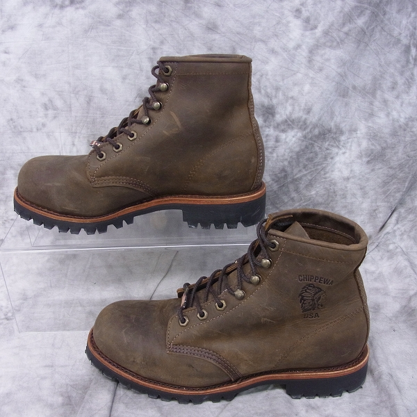 実際に弊社で買取させて頂いたChippewa/チペワ 6インチ チョコレート ヘリテージ レースアップブーツ 20081 8Dの画像 3枚目