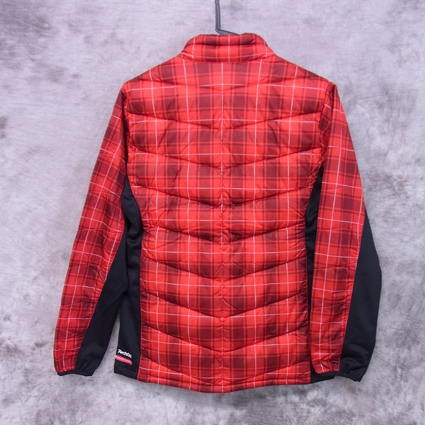 実際に弊社で買取させて頂いた【未使用】MIZUNO/ミズノ ゴルフウェア 中綿ブルゾン チェック柄 ムーブウォーマー レッド/XLの画像 1枚目