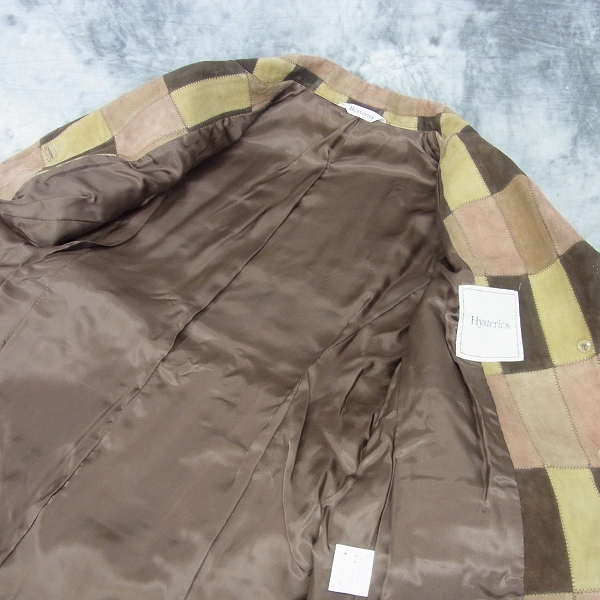 実際に弊社で買取させて頂いたHysterics/ヒステリックス ゴートレザー パッチワーク 3Bジャケット F の画像 2枚目