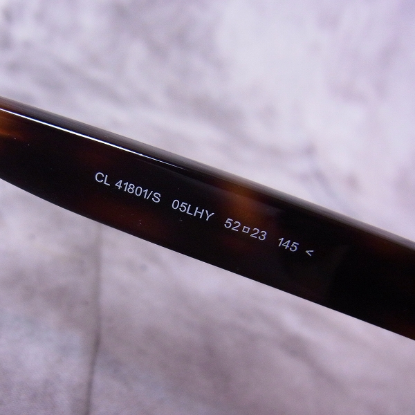 実際に弊社で買取させて頂いたCELINE/セリーヌ サングラス Pretty デミ柄/ブラウン系 CL 41801/Sの画像 3枚目