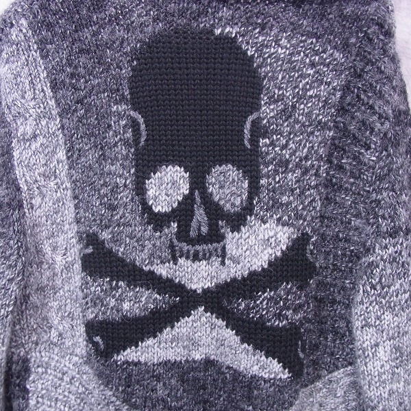 実際に弊社で買取させて頂いたROEN/ロエン back-skull/バッグスカル knit coat/ニット コート /46 の画像 2枚目